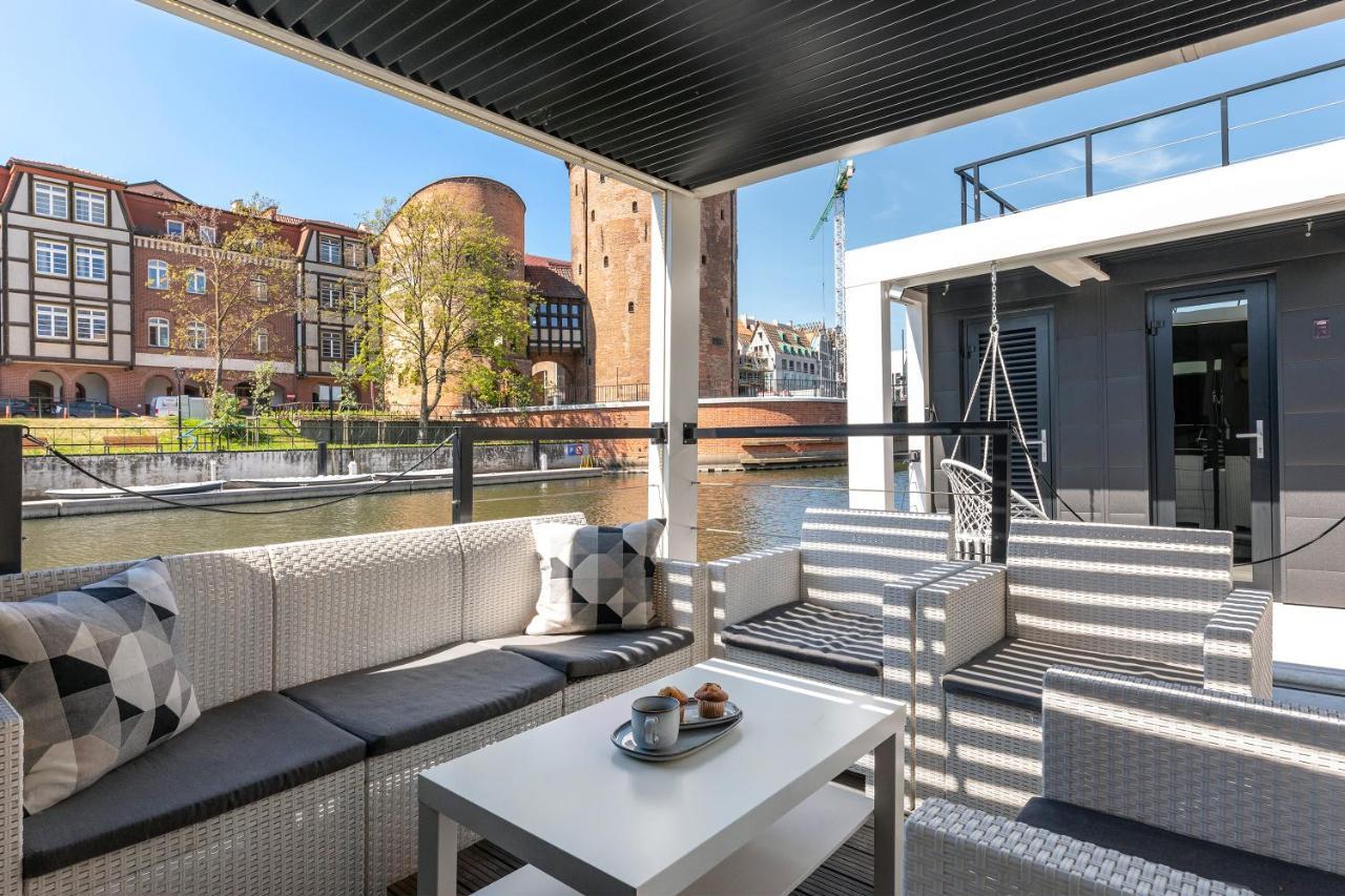גדנסק Domy Na Wodzie - La Mare Motlava Houseboats With Sauna By Downtown Apartments מראה חיצוני תמונה