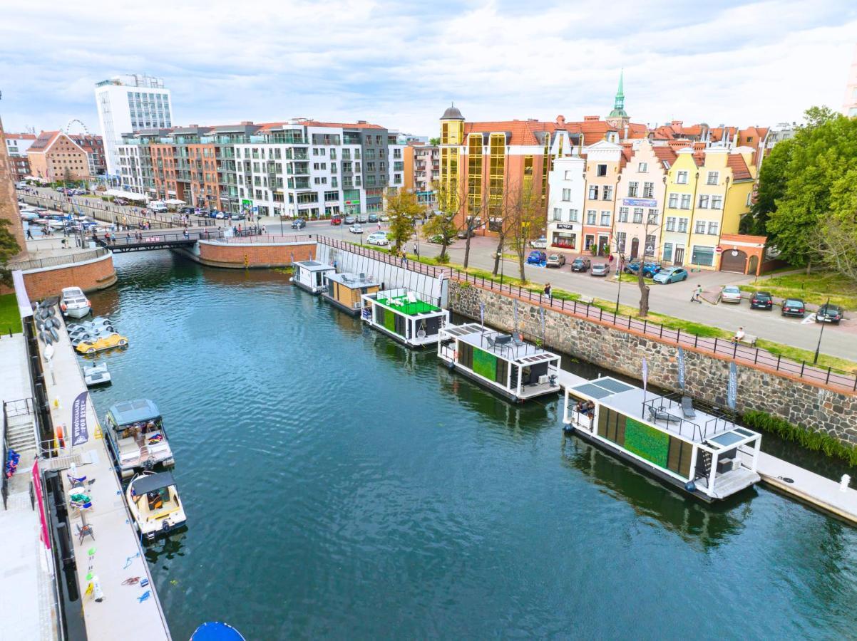 גדנסק Domy Na Wodzie - La Mare Motlava Houseboats With Sauna By Downtown Apartments מראה חיצוני תמונה