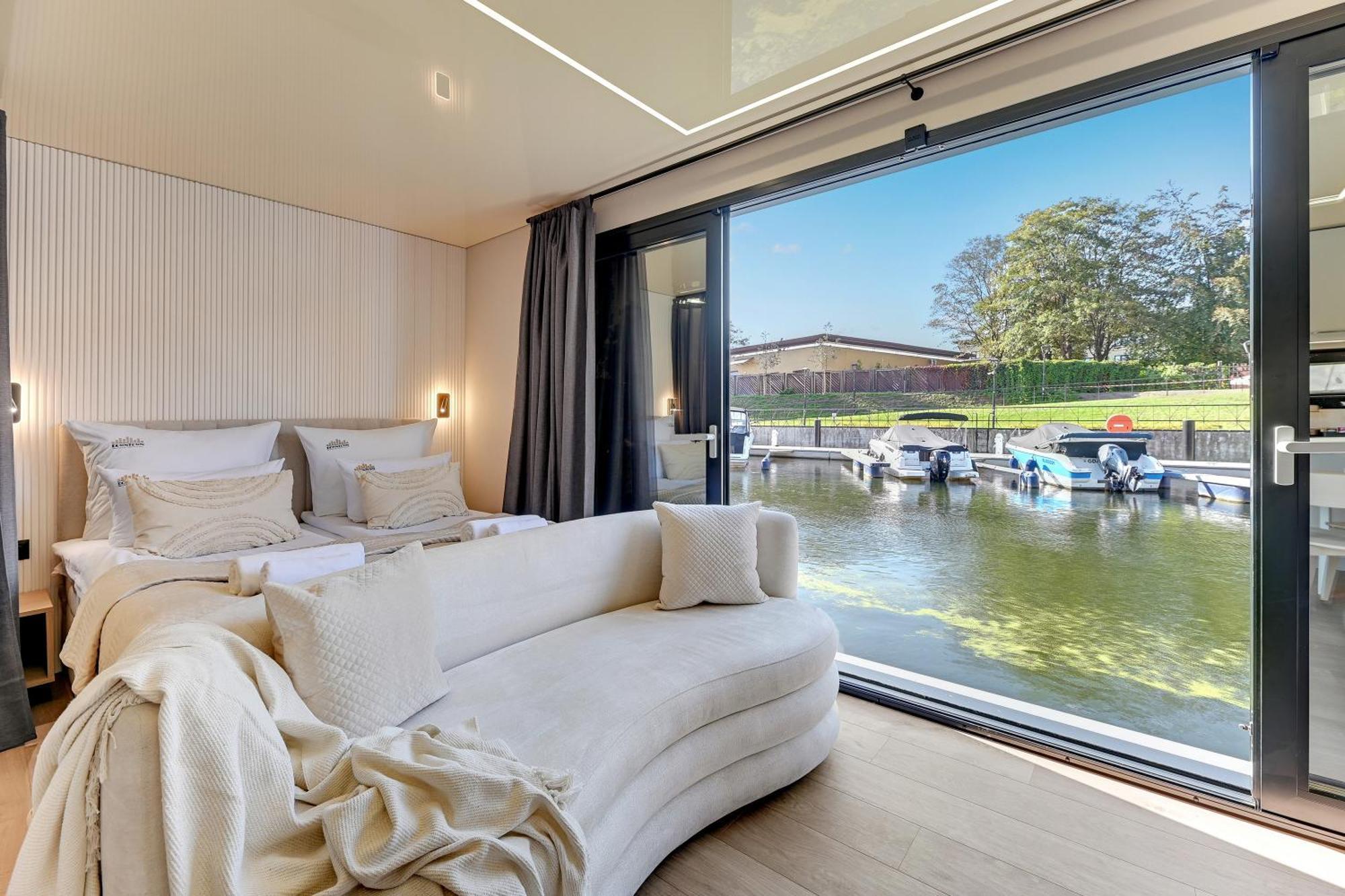 גדנסק Domy Na Wodzie - La Mare Motlava Houseboats With Sauna By Downtown Apartments מראה חיצוני תמונה