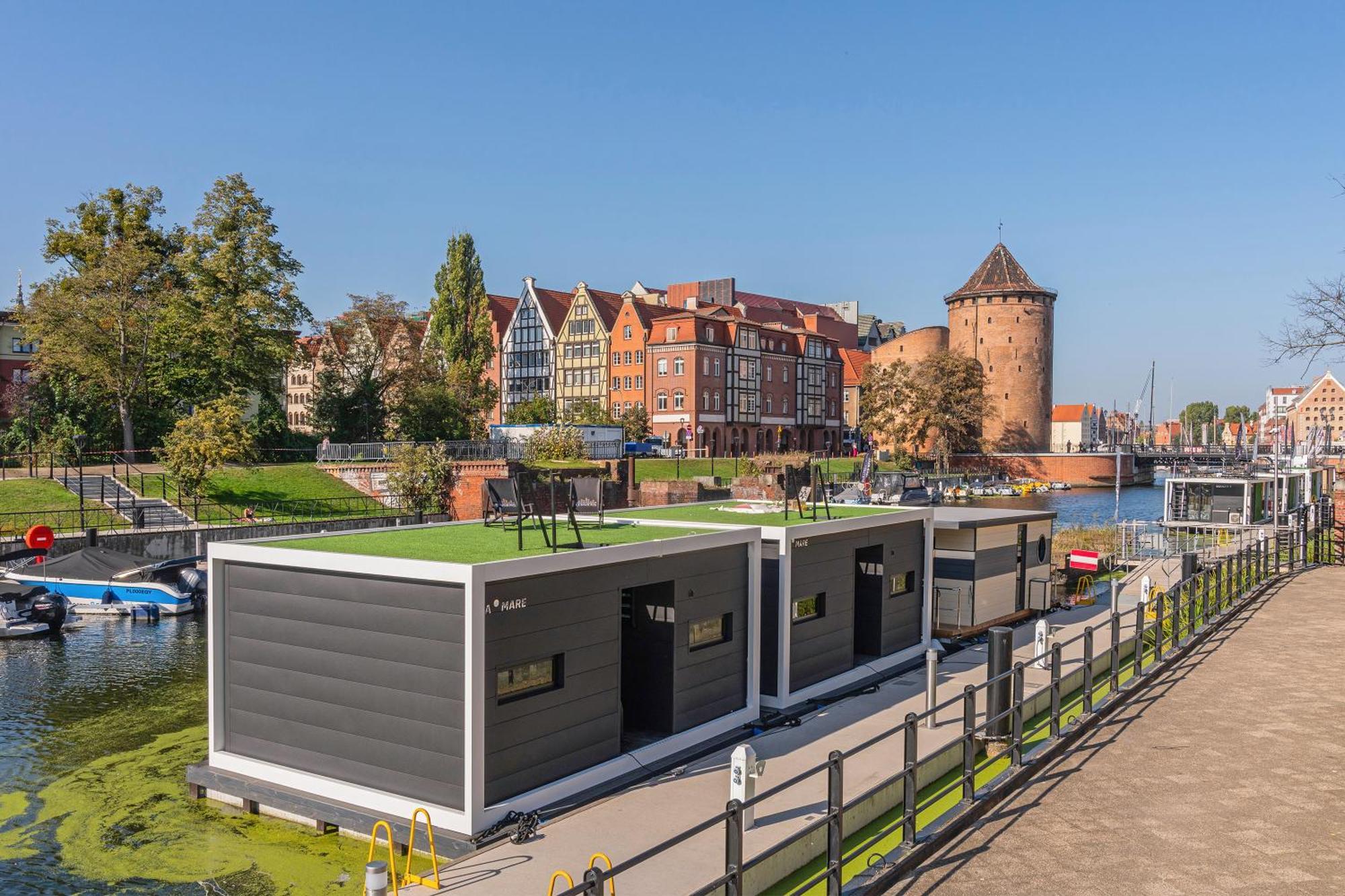 גדנסק Domy Na Wodzie - La Mare Motlava Houseboats With Sauna By Downtown Apartments מראה חיצוני תמונה