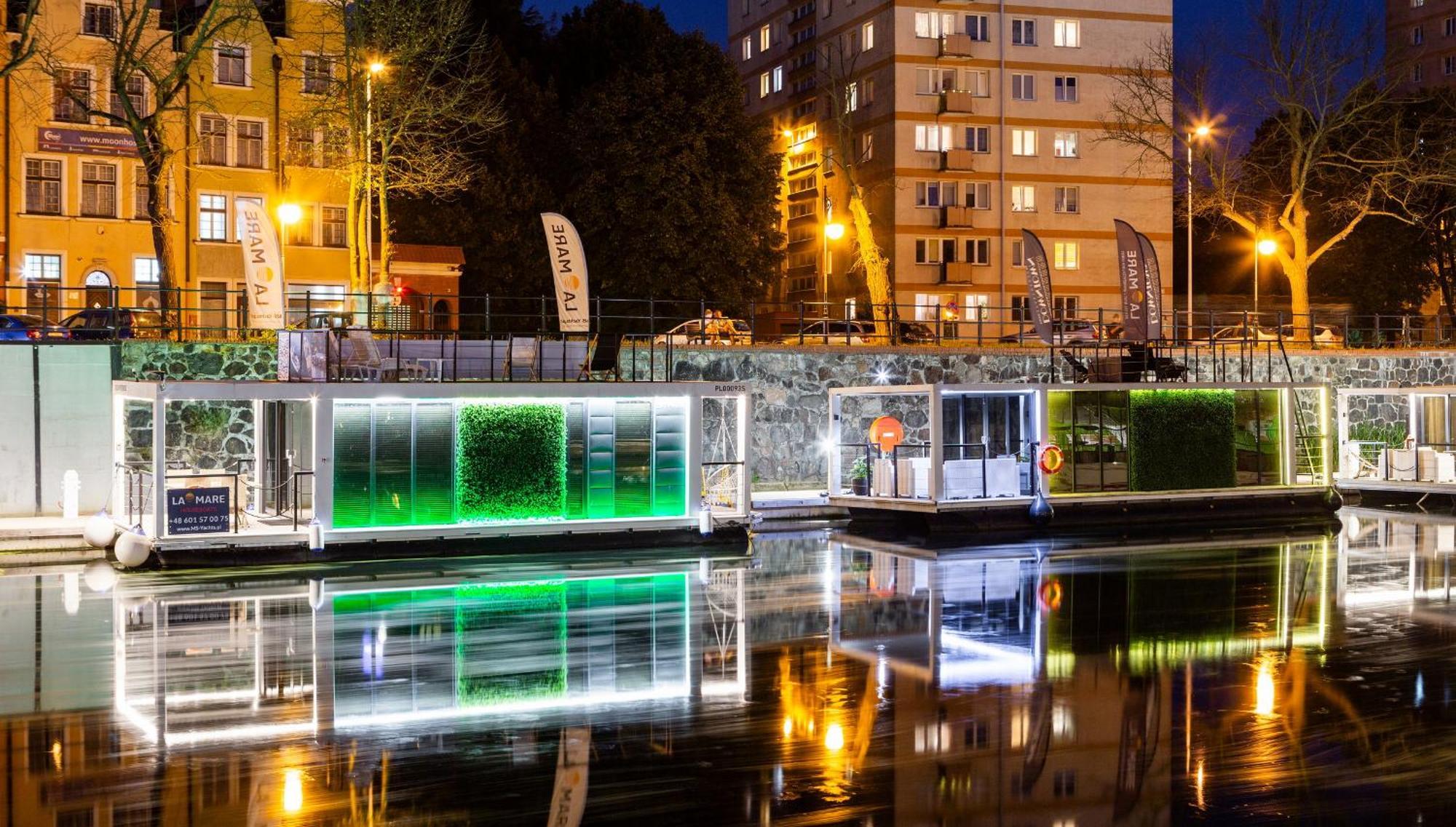 גדנסק Domy Na Wodzie - La Mare Motlava Houseboats With Sauna By Downtown Apartments מראה חיצוני תמונה