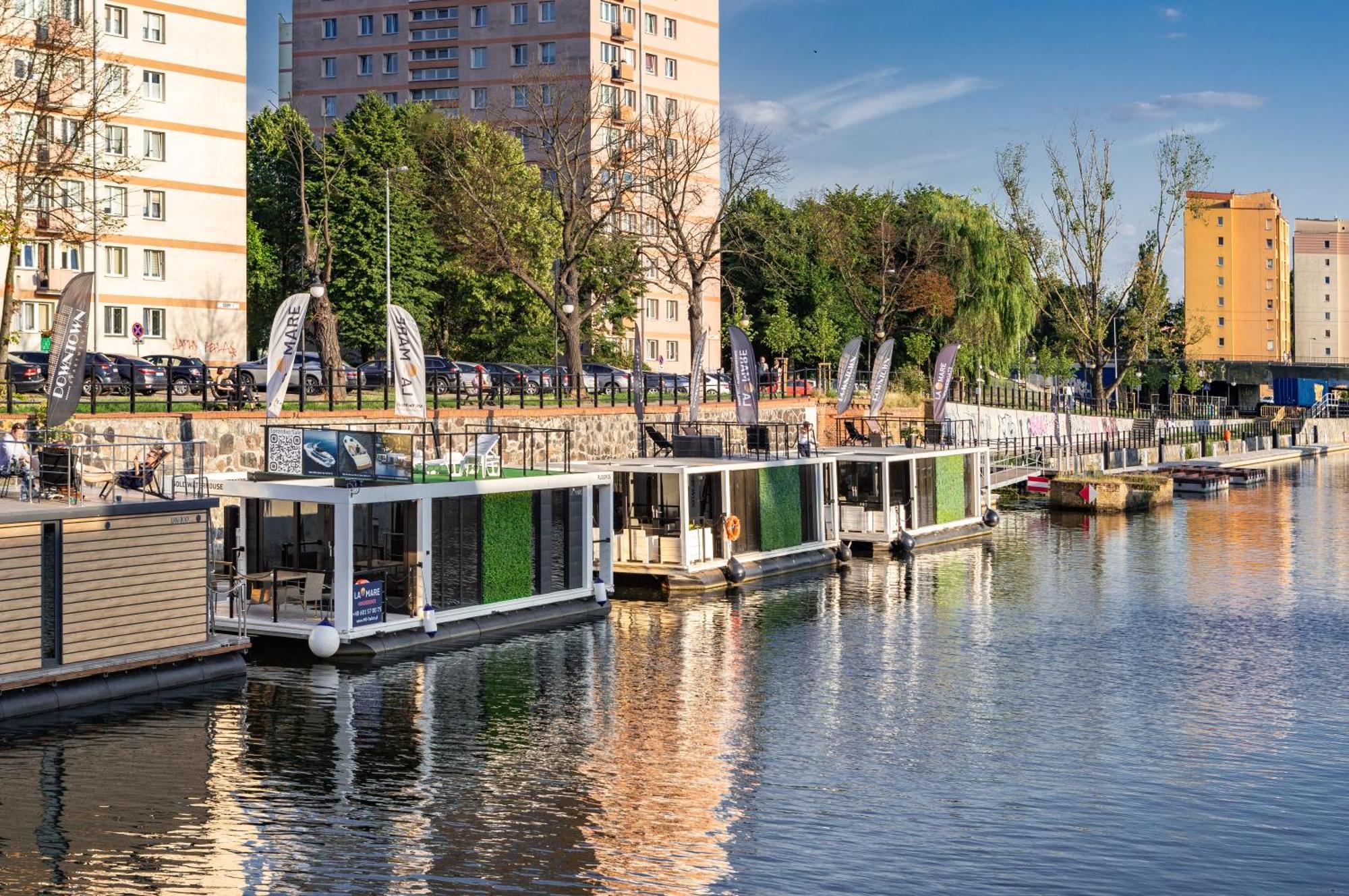 גדנסק Domy Na Wodzie - La Mare Motlava Houseboats With Sauna By Downtown Apartments מראה חיצוני תמונה